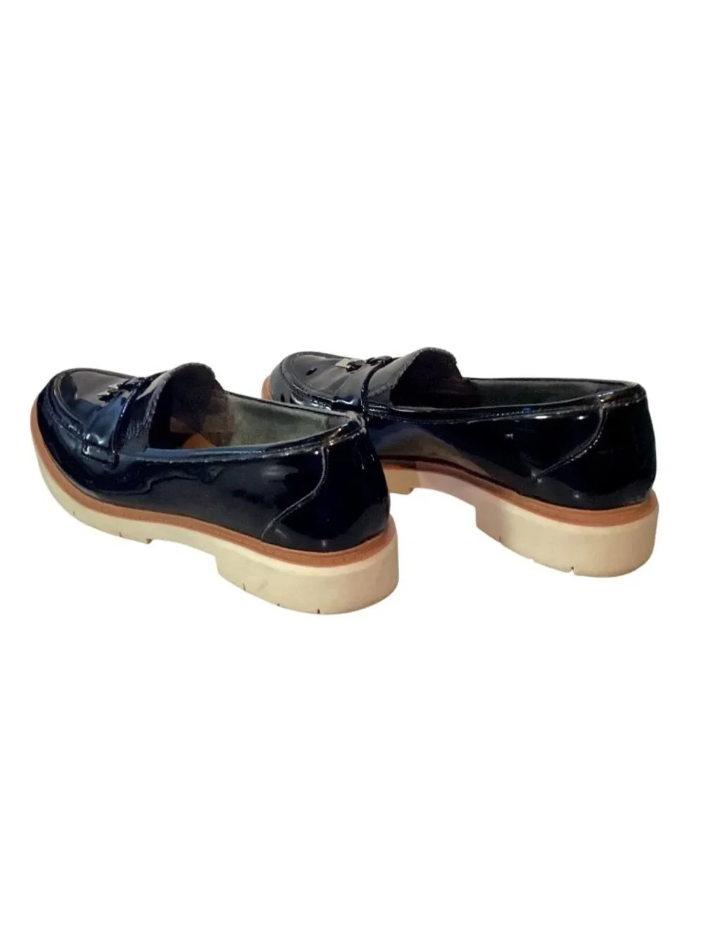 Clarks Collection Women's Black Patton Slip On Loafers Size 11M Pre-Owned NICE